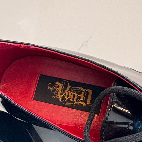 Kat Von D Black Patent Bauhaus Creeper shoes Gothic punk rocker - Picture 2 of 10